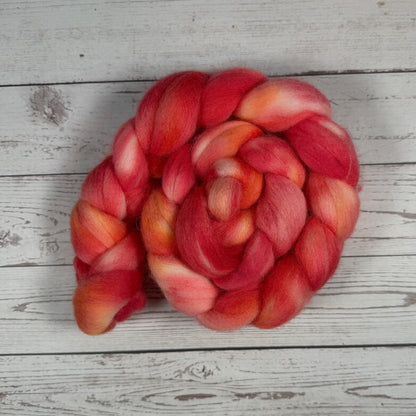 Pink and Darker Pink Fiber/Dyed to order